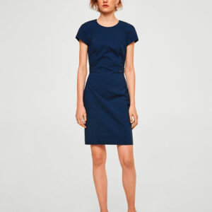 Metallic appliqué cotton dress