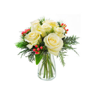 A shot of tulips in a vase