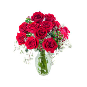 A shot of tulips in a vase