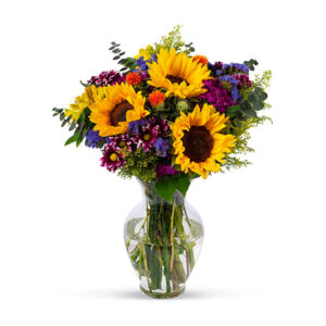 A shot of tulips in a vase