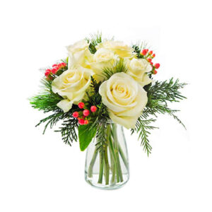 A shot of tulips in a vase