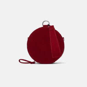 Round Corduroy Crossbody Bag