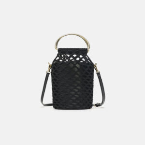 Crochet Tote Bag With Mental Handles